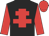 Black, red cross of lorraine, sleeves and cap