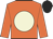 Orange, beige disc, black cap