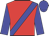 red, blue sash, blue sleeves, blue cap