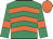 Emerald green, orange chevrons, orange armlets, orange cap