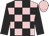 Pink, black checked, black sleeves, pink cap