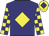 Navy blue, yellow diamond, checked sleeves, yellow cap, navy blue diamond Navy blue, yellow diamond, checked sleeves, yellow cap, navy blue diamond