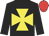Black, yellow maltese cross, black sleeves, red cap Black, yellow maltese cross, black sleeves, red cap