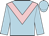 Light blue, pink chevron