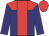 Navy blue, red yoke and stripe, red cap