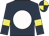 DARK BLUE, white disc , YELLOW armlets, DARK BLUE & YELLOW quartered cap