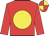 Red, yellow disc, quartered cap