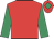 Red, emerald green sleeves, red cap, emerald green diamond