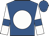 Royal blue, white disc, white sleeves, royal blue armlets