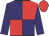 Purple and red (quartered), purple sleeves, red cap