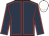 Dark blue, red seams, white cap