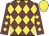 Garnet body, yellow diamonds, yellow cap