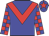 Big-blue body, red chevron, red arms, big-blue checked, big-blue cap, red star