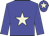 Big-blue body, beige star, big-blue arms, big-blue cap, beige star