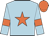 Light blue, orange star, orange armlets, orange cap