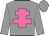 grey, hot pink cross of lorraine