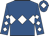 Royal blue, white triple diamond, diamonds on sleeves, royal blue cap, white diamond
