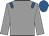 Grey, royal blue epaulets, royal blue cap