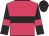 Cerise, black hoop and sleeves, cerise armbands, black cap Cerise, black hoop and sleeves, cerise armbands, black cap