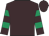 Brown, emerald green hooped sleeves