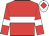 Red, white hoop and armlets, white cap, red diamond