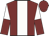 Maroon, white panel, halved sleeves, maroon cap