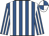 Royal blue & white stripes, quartered cap