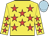 Yellow, red stars, Light Blue cap