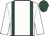 White, dark green braces, dark green cap