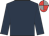 Dark blue, red and grey quartered cap