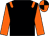 black, orange epaulettes, orange sleeves, quartered cap black, orange epaulettes, orange sleeves, quartered cap