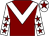 Maroon, white chevron, white sleeves, maroon stars, white cap, maroon star Maroon, white chevron, white sleeves, maroon stars, white cap, maroon star