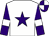 White, purple star, purple sleeves, white armlets, quartered cap White, purple star, purple sleeves, white armlets, quartered cap