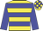 Yellow body, big-blue hooped, big-blue arms, yellow cap, big-blue checked Yellow body, big-blue hooped, big-blue arms, yellow cap, big-blue checked