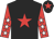 Black body, red star, red arms, white stars, black cap, red star Black body, red star, red arms, white stars, black cap, red star