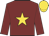 maroon, gold star and cap maroon, gold star and cap