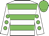 White body, big-green hooped, white arms, big-green spots, big-green cap White body, big-green hooped, white arms, big-green spots, big-green cap