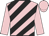 Pink, black diagonal stripes, pink sleeves and cap Pink, black diagonal stripes, pink sleeves and cap
