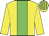 Yellow body, big-green stripe, yellow cap, big-green striped