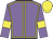 Mauve body, yellow seams, mauve arms, yellow armlets, yellow cap Mauve body, yellow seams, mauve arms, yellow armlets, yellow cap