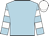 light blue, white hoops on sleeves, white cap