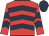 Red & dark blue chevrons, dark blue cap Red & dark blue chevrons, dark blue cap