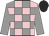 Pink & grey check, grey sleeves, black cap Pink & grey check, grey sleeves, black cap