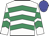 WHITE & EMERALD GREEN CHEVRONS, blue cap WHITE & EMERALD GREEN CHEVRONS, blue cap