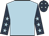 Light blue, dark blue sleeves, light blue stars, dark blue cap, light blue stars