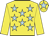 Yellow, light blue stars, yellow sleeves, yellow cap, light blue star Yellow, light blue stars, yellow sleeves, yellow cap, light blue star