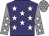 Purple, white stars, grey sleeves, white stars, grey cap, white stars Purple, white stars, grey sleeves, white stars, grey cap, white stars