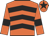 Orange, black chevrons, armlets and star on cap Orange, black chevrons, armlets and star on cap