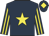 Dark blue, yellow star, striped sleeves and diamond on cap Dark blue, yellow star, striped sleeves and diamond on cap