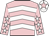 Pink, white chevrons, pink sleeves, white stars, white cap, pink star